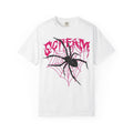 Spider Web Graphic T-Shirt — Bold Pink Spider Design